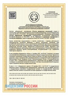 Приложение к сертификату для ИП Белореченск Сертификат СТО 03.080.02033720.1-2020